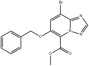 6-(苄氧基)-8-溴-[1,2,4]三唑并[1,5-A]吡啶-5-羧酸甲酯 结构式