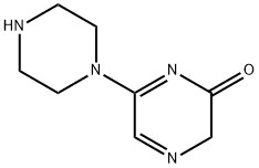 2(3H)-Pyrazinone, 6-(1-piperazinyl)- 结构式