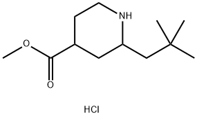 Methyl 2-neopentylpiperidine-4-carboxylate hydrochloride 结构式