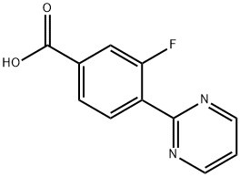 Benzoic acid, 3-fluoro-4-(2-pyrimidinyl)- 结构式