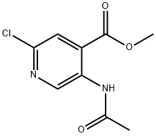 4-Pyridinecarboxylic acid, 5-(acetylamino)-2-chloro-, methyl ester 结构式