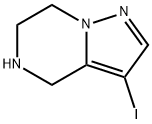 Pyrazolo[1,5-a]pyrazine, 4,5,6,7-tetrahydro-3-iodo- 结构式