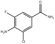 Benzamide, 4-amino-3-chloro-5-fluoro- 结构式