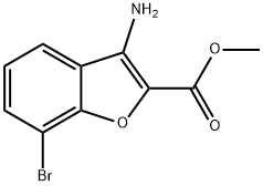 3-氨基-7-溴-2-苯并呋喃甲酸甲酯 结构式