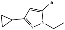 5-溴-3-环丙基-1-乙基-1H-吡唑 结构式