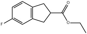 ETHYL 5-FLUORO-2,3-DIHYDRO-1H-INDENE-2-CARBOXYLATE 结构式