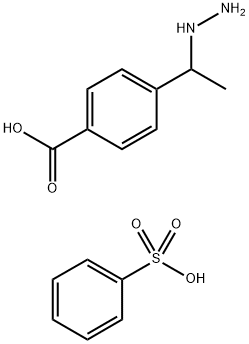 4-(1-hydrazinylethyl)benzoic acid coMpound with benzenesulfonic acid (1:1) 结构式