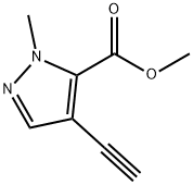 4-乙炔基-1-甲基-1H-吡唑-5-羧酸甲酯 结构式