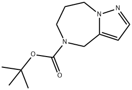 4H-Pyrazolo[1,5-a][1,4]diazepine-5(6H)-carboxylic acid, 7,8-dihydro-, 1,1-dimethylethyl ester 结构式