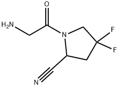 2-Pyrrolidinecarbonitrile, 1-(2-aminoacetyl)-4,4-difluoro- 结构式