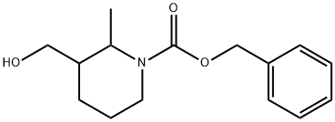 苯甲基 3-(羟甲基)-2-甲基哌啶-1-甲酸基酯 结构式