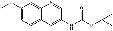 Carbamic acid, N-(7-methoxy-3-quinolinyl)-, 1,1-dimethylethyl ester 结构式