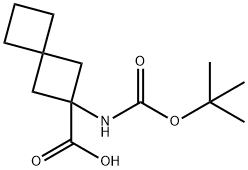 Spiro[3.3]heptane-2-carboxylic acid, 2-[[(1,1-dimethylethoxy)carbonyl]amino]- 结构式