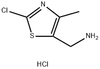 (2-Chloro-4-methylthiazol-5-yl)methanamine hydrochloride 结构式