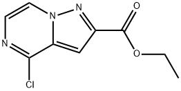 4-氯吡唑并[1,5-A]吡嗪-2-羧酸乙酯 结构式