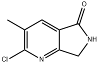 2-Chloro-3-methyl-6,7-dihydro-5H-pyrrolo[3,4-b]pyridin-5-one 结构式