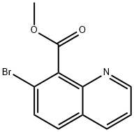 7-溴喹啉-8-羧酸甲酯 结构式