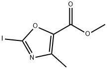 2-碘-4-甲基-噁唑-5-羧酸甲酯 结构式