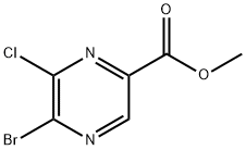 5-溴-6-氯吡嗪-2-羧酸甲酯 结构式