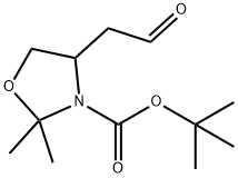 3-Oxazolidinecarboxylic acid, 2,2-dimethyl-4-(2-oxoethyl)-, 1,1-dimethylethyl ester 结构式