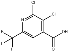 4-Pyridinecarboxylic acid, 2,3-dichloro-6-(trifluoromethyl)- 结构式
