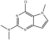 4-chloro-N,N,5-trimethyl-5H-pyrrolo[3,2-d]pyrimidin-2-amine 结构式