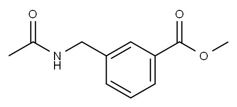 Benzoic acid, 3-[(acetylamino)methyl]-, methyl ester 结构式