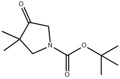 3,3-二甲基-4-氧代吡咯烷-1-羧酸叔丁酯 结构式