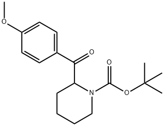 tert-Butyl 2-[(4-methoxyphenyl)carbonyl]piperidine-1-carboxylate 结构式