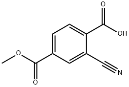 2-氰基-4-(甲氧羰基)苯甲酸 结构式