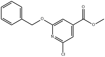 4-Pyridinecarboxylic acid, 2-chloro-6-(phenylmethoxy)-, methyl ester 结构式