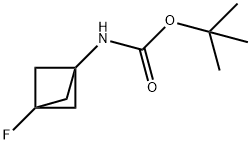 叔-丁基 (3-氟二环[1.1.1]戊烷-1-基)氨基甲酯 结构式