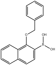 1-苄氧基-萘-2-硼酸 结构式