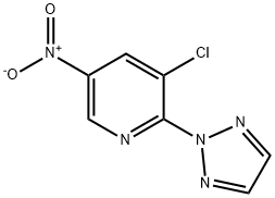 3-chloro-5-nitro-2-(2H-1,2,3-triazol-2-yl)pyridine 结构式