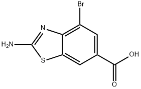 2-amino-4-bromo-1,3-benzothiazole-6-carboxylic acid 结构式