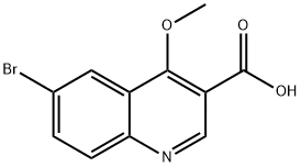 6-Bromo-4-methoxy-quinoline-3-carboxylic acid 结构式
