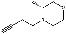 Morpholine, 4-(3-butyn-1-yl)-3-methyl-, (3R)- 结构式