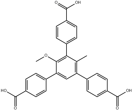 2,4,6-三(4-羧基苯基)-3-甲基苯甲醚 结构式
