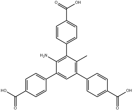 2,4,6-三(4-羧基苯基)-3-甲基苯胺 结构式