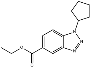 Ethyl 1-cyclopentyl-1,2,3-benzotriazole-5-carboxylate 结构式