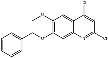 7-苄氧基-2,4-二氯-6-甲氧基喹啉 结构式