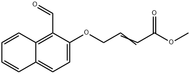 2-Butenoic acid, 4-[(1-formyl-2-naphthalenyl)oxy]-, methyl ester 结构式