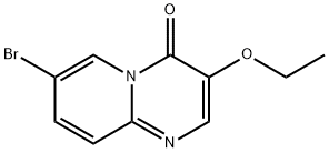 7-溴-3-乙氧基-4H-吡啶并[1,2-A]嘧啶-4-酮 结构式