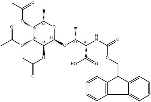 Fmoc-Thr(Ac3Fucα)-OH 结构式