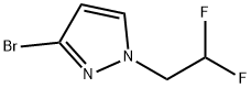 3-溴-1-(2,2-二氟乙基)-1H-吡唑 结构式