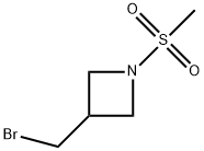 3-(溴甲基)-1-(甲磺酰基)氮杂环丁烷 结构式