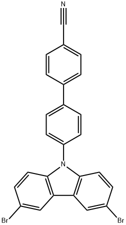 4′-(3,6-二溴-9H-咔唑-9-基)[1,1′-联苯]-4-甲腈 结构式