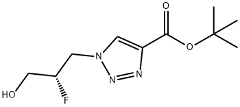 1H-1,2,3-Triazole-4-carboxylic acid, 1-[(2S)-2-fluoro-3-hydroxypropyl]-, 1,1-dimethylethyl ester 结构式