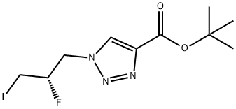 1H-1,2,3-Triazole-4-carboxylic acid, 1-[(2S)-2-fluoro-3-iodopropyl]-, 1,1-dimethylethyl ester 结构式