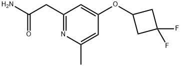 2-Pyridineacetamide, 4-[(3,3-difluorocyclobutyl)oxy]-6-methyl- 结构式